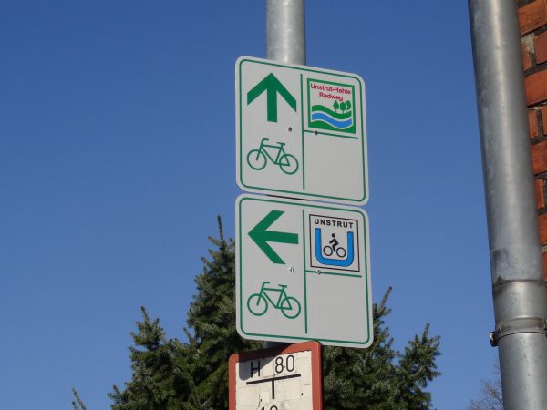 Radwegabzweig nach Leinefelde