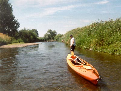 Treideln hinter der Brücke Krottorf