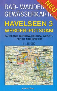 Rad- und Wanderkarte + Gewässerkarte Havelseen 3 Werder/Havel - Potsdam