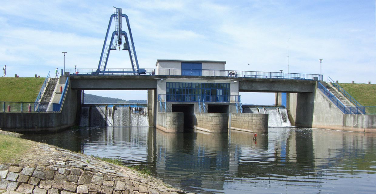 Stausee Kelbra Auslaufbauwerk Stausee Kelbra Auslaufbauwerk